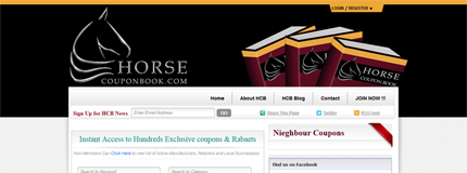 HorseCouponBook -  A Online Coupon Service website