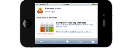 Busines website - with iPhone, Android, Blackberry support