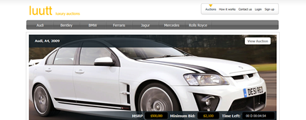 Car Auctions - Luutt Luxury car auctions website