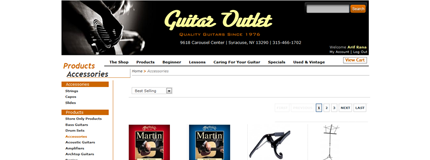 Theguitaroutlet.com - Guitar eCommerce Solution
